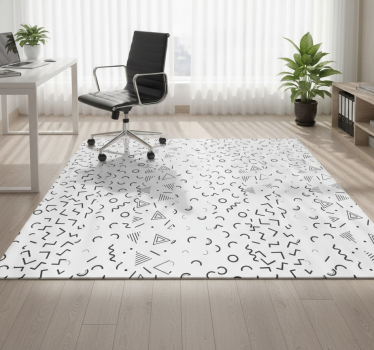 Vinyl tapijt geometrisch retro geometrische vormen - TenStickers