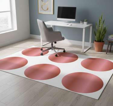 Vinyl tapijt geometrisch rosegouden stippen - TenStickers