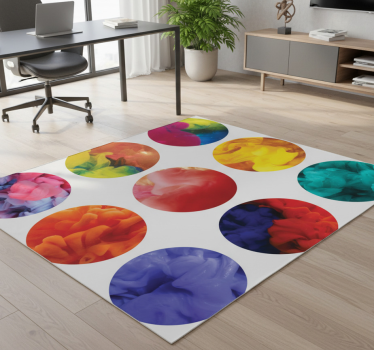 Vinyl tapijt geometrisch set van kleurige rookstickers - TenStickers