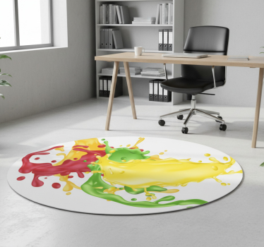 Vinyl tapijt geometrisch spetterende kleuren vormgeving - TenStickers