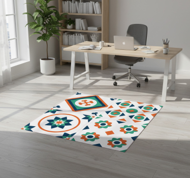 Vinyl tapijt geometrisch tegels - TenStickers