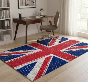 Vinyl tapijt geometrisch uk grunge vlag - TenStickers