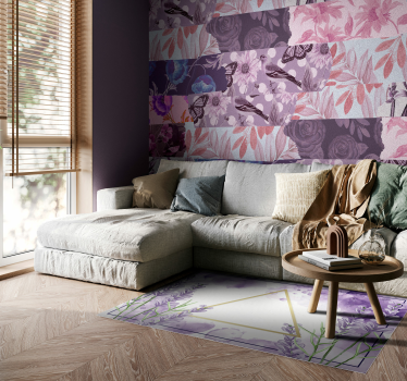 Lavendel modern vinyl tapijt - TenStickers