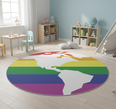 Vinyl tapijt wereldkaart gay wereldkaart - TenStickers