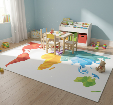 Vinyl tapijt wereldkaart geometrische muismat - TenStickers