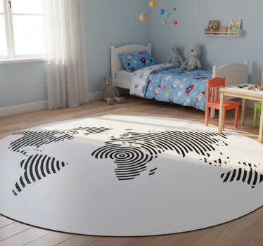 Vinyl tapijt wereldkaart geconcentreerde textuur - TenStickers