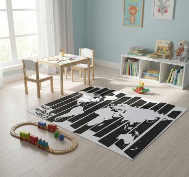 Vinyl tapijt wereldkaart retro wereldkaart - TenStickers