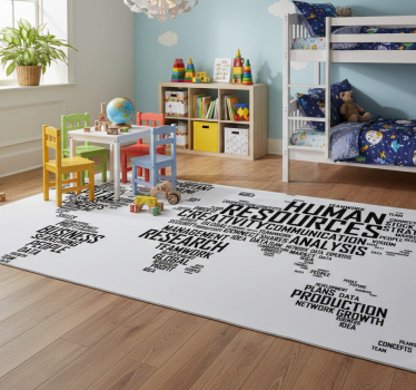 Vinyl tapijt wereldkaart voor bedrijven - TenStickers