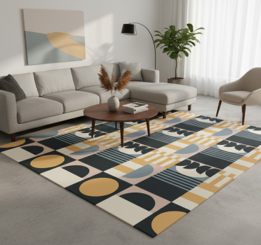 Vinyl tapijt woonkamer abstract modern patroon - TenStickers