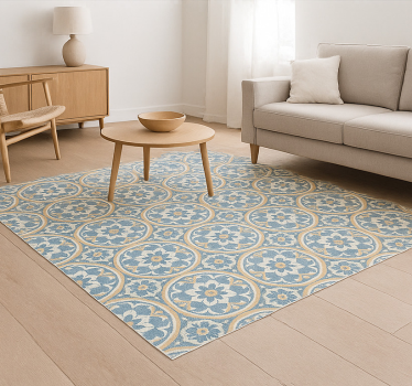 Vinyl tapijt woonkamer azulejo stijl mat - TenStickers