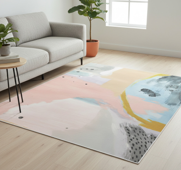 Vinyl tapijt woonkamer kleurrijke kunst - TenStickers