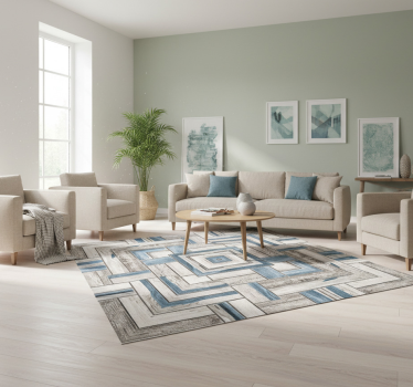 Vinyl tapijt woonkamer rustieke houten tegels - TenStickers