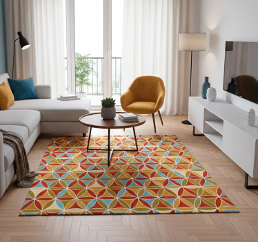 Vinyl tapijt woonkamer vibrant prism patroonmat - TenStickers