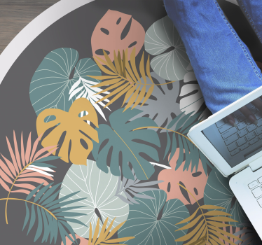 Vinyl vloerkleed Bloemen en planten Tropisch blad - TenStickers
