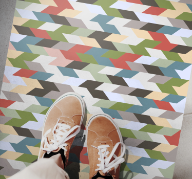 Visgraat spectrum vinyl tapijt geometrisch - TenStickers