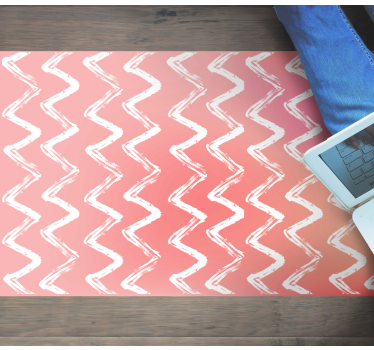 Zigzagpatroon lay-out vinyl tapijt geometrisch - TenStickers