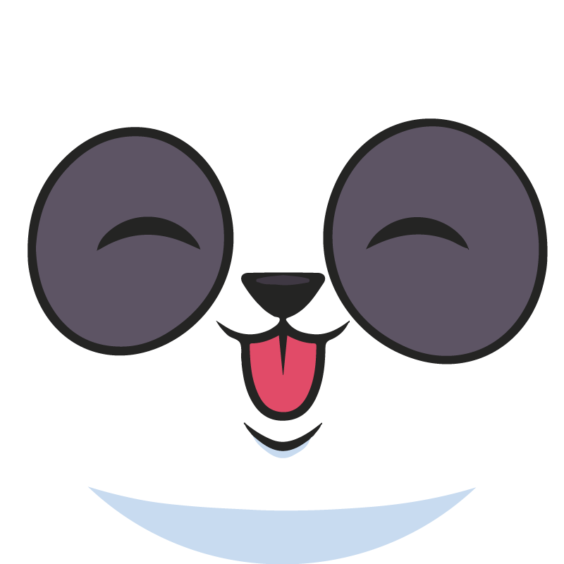 Panda-gezicht vinyl tapijt wit - TenStickers