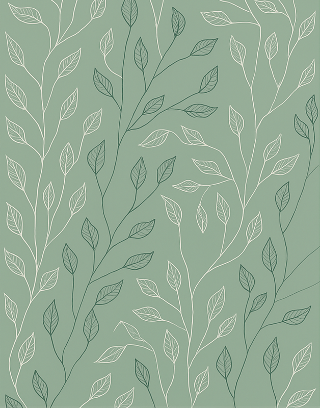 Schone botanische overlay vinyl tapijt eetkamer - TenStickers