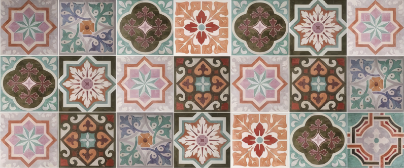 Piastrelline siciliaanse vinyl tapijt mozaïek - TenStickers