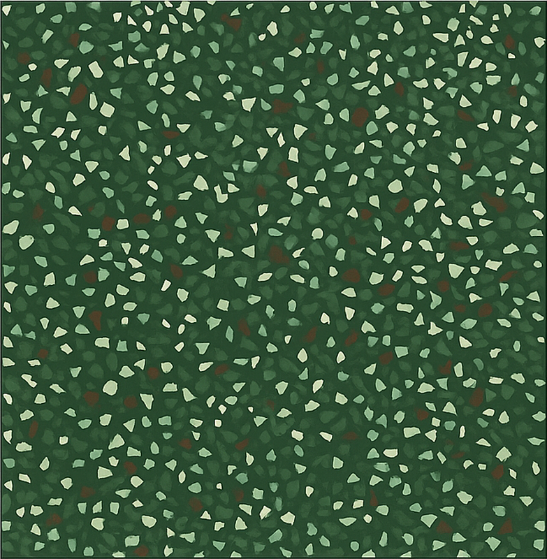 Groene terrazzo buitenvinyltapijt - TenStickers