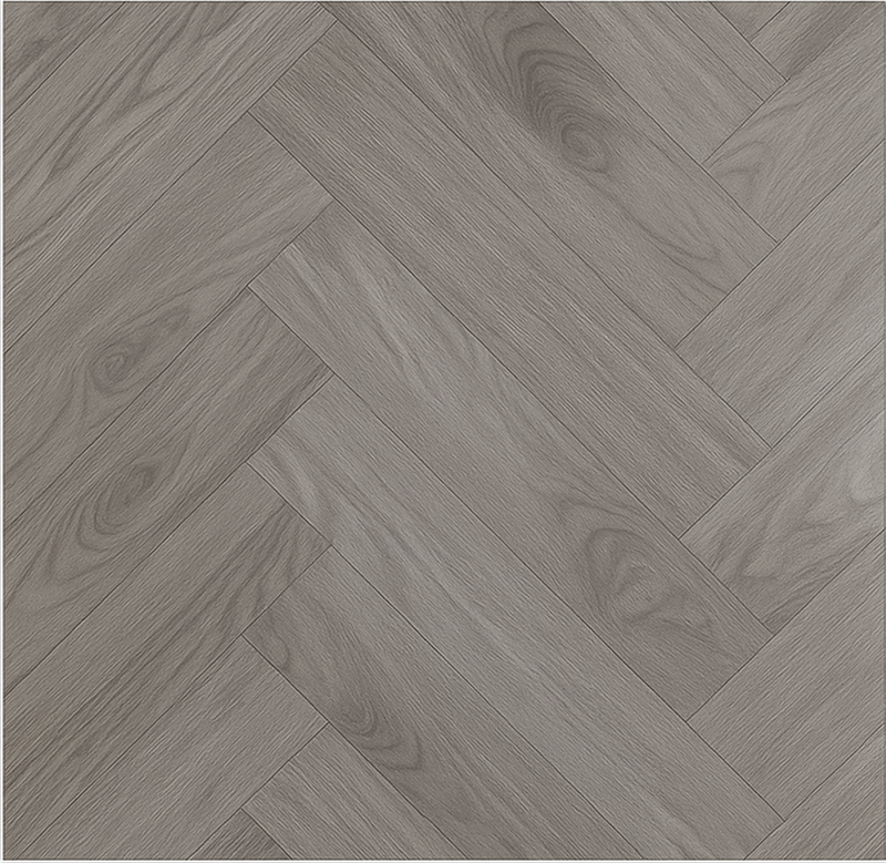 Woodward taupe visgraatpatroon vinyl tapijt woonkamer - TenStickers