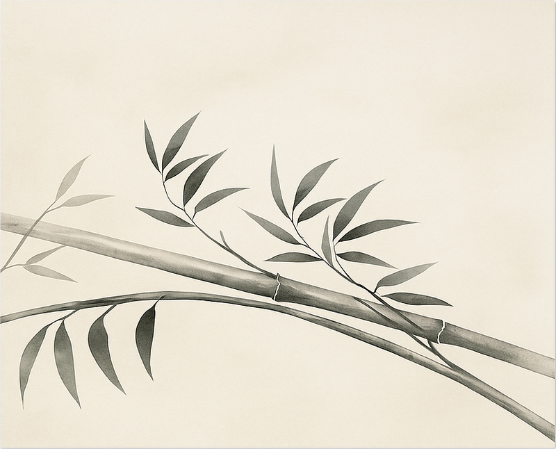 Zen bamboe vinyl vloerkleed keuken - TenStickers