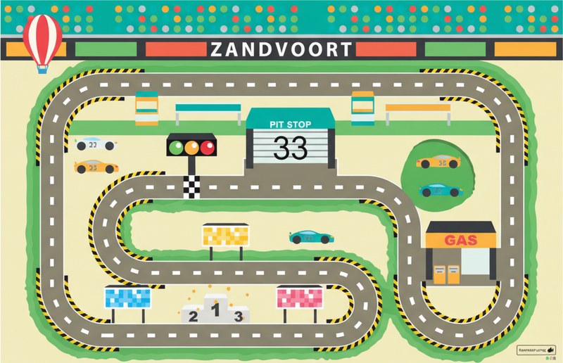 Vinyl tapijt snelweg zandvoort circuit max verstappen - TenStickers