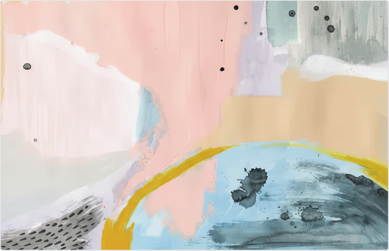 Vinyl tapijt woonkamer kleurrijke kunst - TenStickers