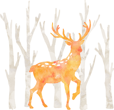 Dieren vinyl tapijt hert winter stijl - TenStickers