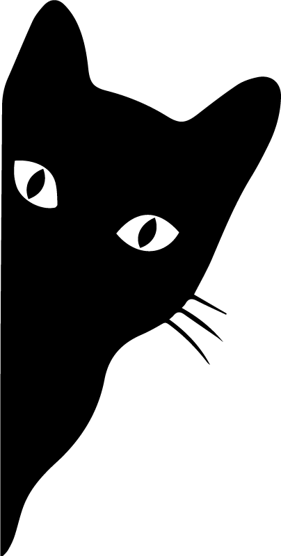 Dieren vinyl tapijt glurende kat - TenStickers