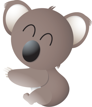 Dieren vinyl tapijt happy koala - TenStickers