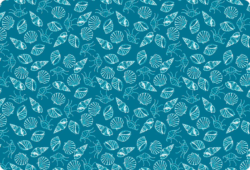 Dieren vinyl tapijt met schelpdier dieren - TenStickers