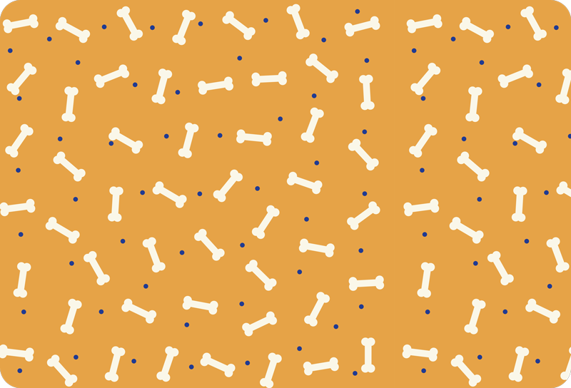 Dieren vinyl tapijt oranje bottenpatroon - TenStickers