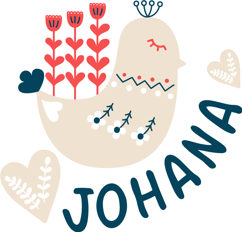 Dieren vinyl tapijt gepersonaliseerd met noorse sneeuwvogel - TenStickers