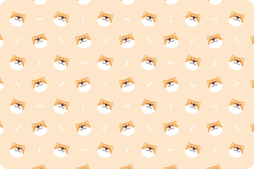 Dieren vinyl tapijt schattig hondenhoofd cartoon - TenStickers