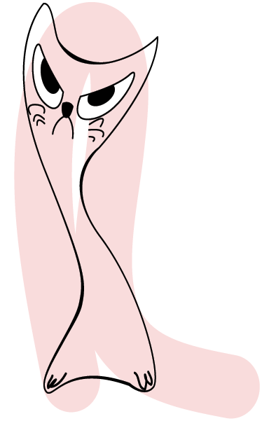 Dieren vinyl tapijt boze silhouet - TenStickers