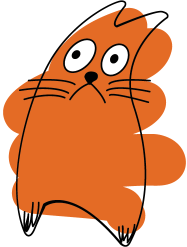 Dieren vinyl tapijt oranje originele silhouet - TenStickers