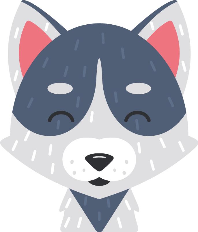 Dieren vinyl tapijt blije dieren gezicht - TenStickers