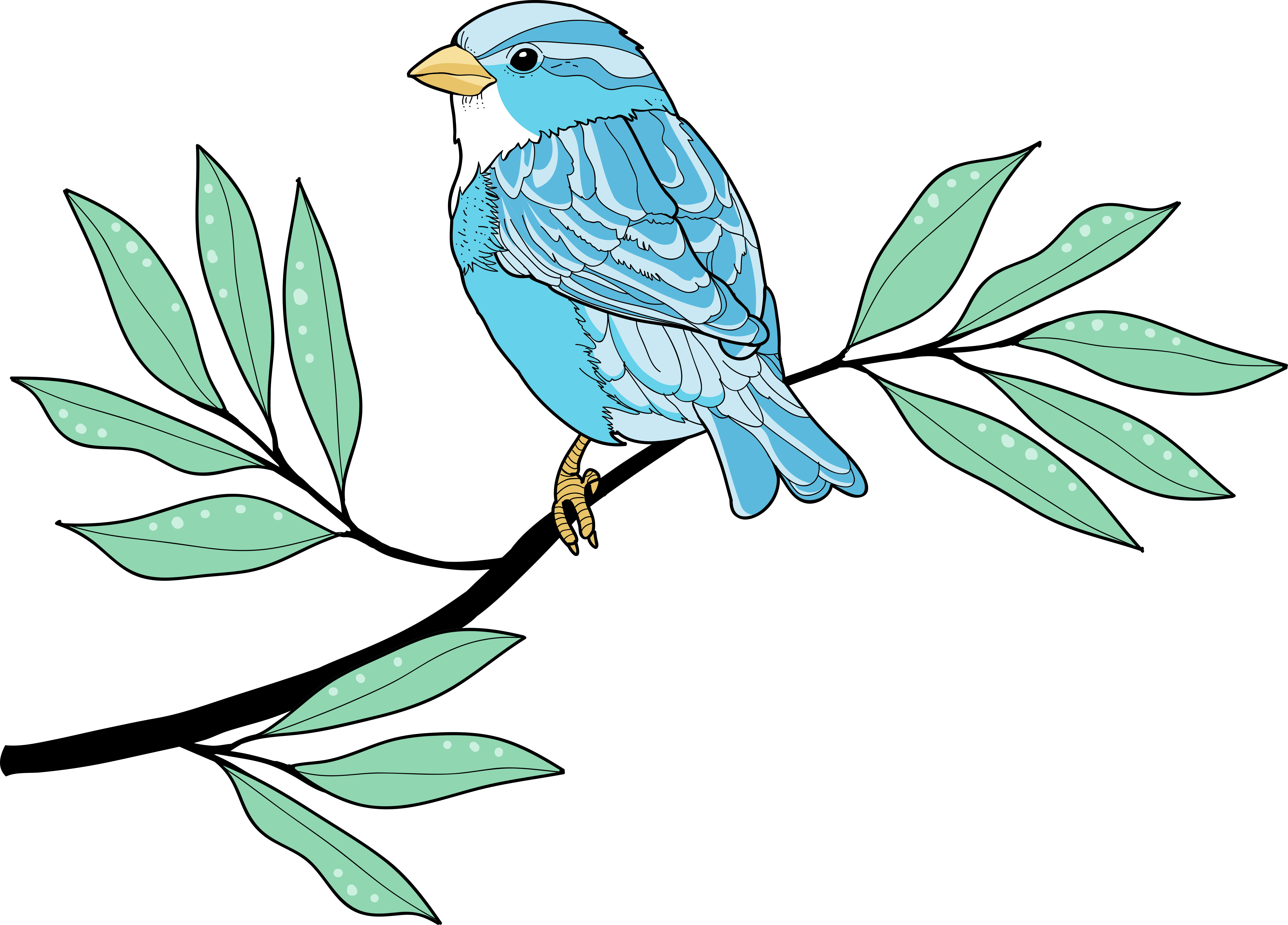 Dieren vinyl tapijt blauwe gevederde vogel - TenStickers