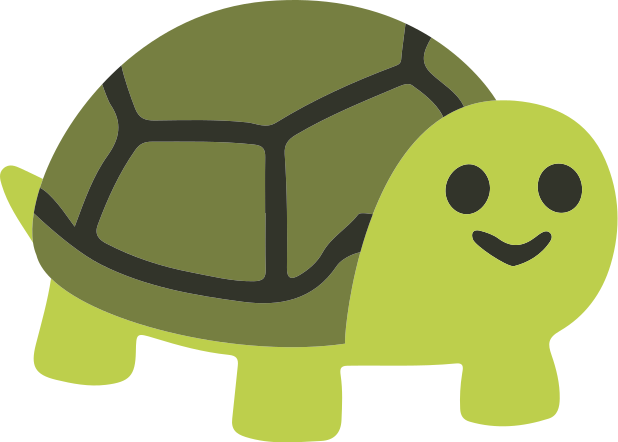 Dieren vinyl tapijt schattige glimlachende schildpad - TenStickers