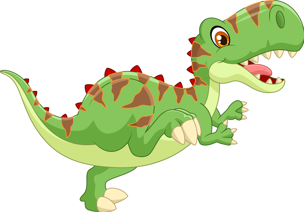Dieren vinyl tapijt vriendelijke dinosaurus karakter - TenStickers