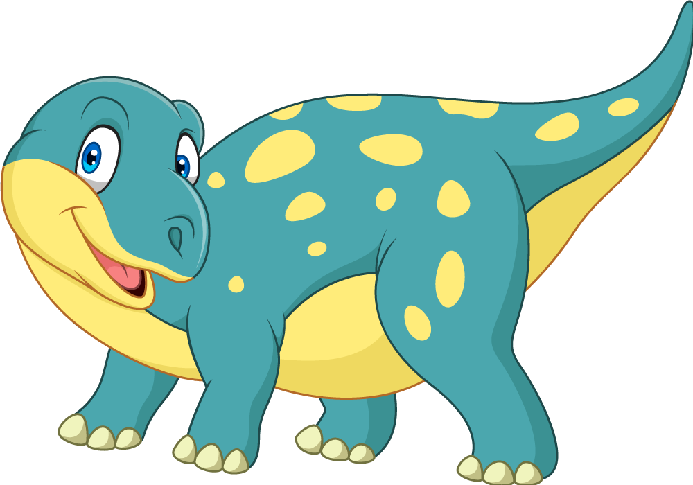 Dieren vinyl tapijt vrolijke geanimeerde dinosaurus - TenStickers