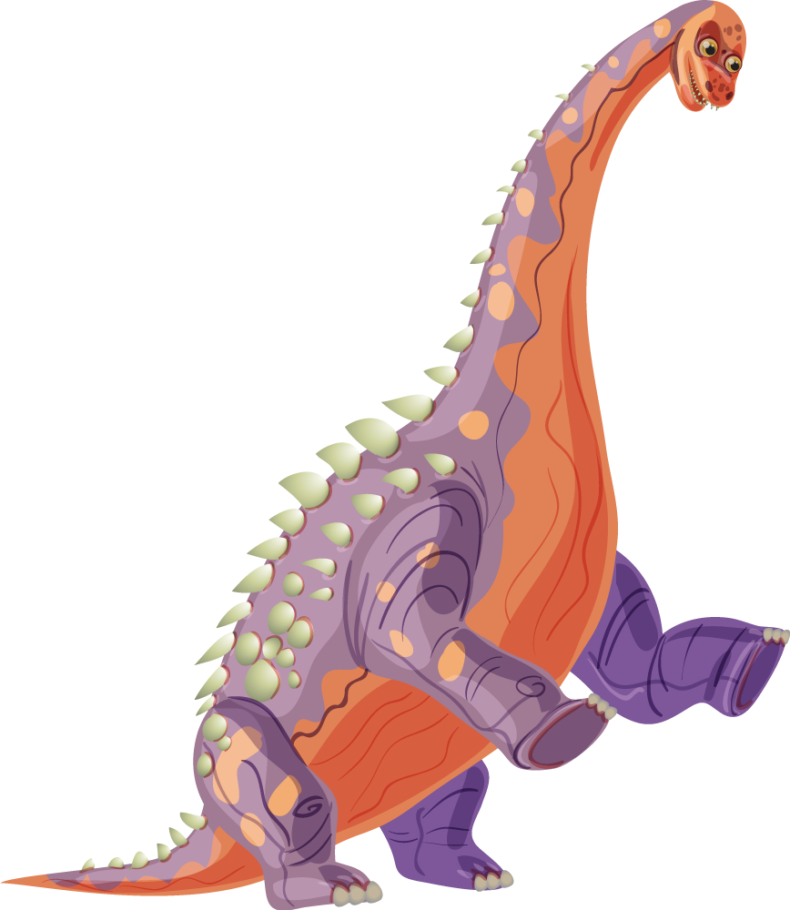 Dieren vinyl tapijt kleurrijk dino personage - TenStickers