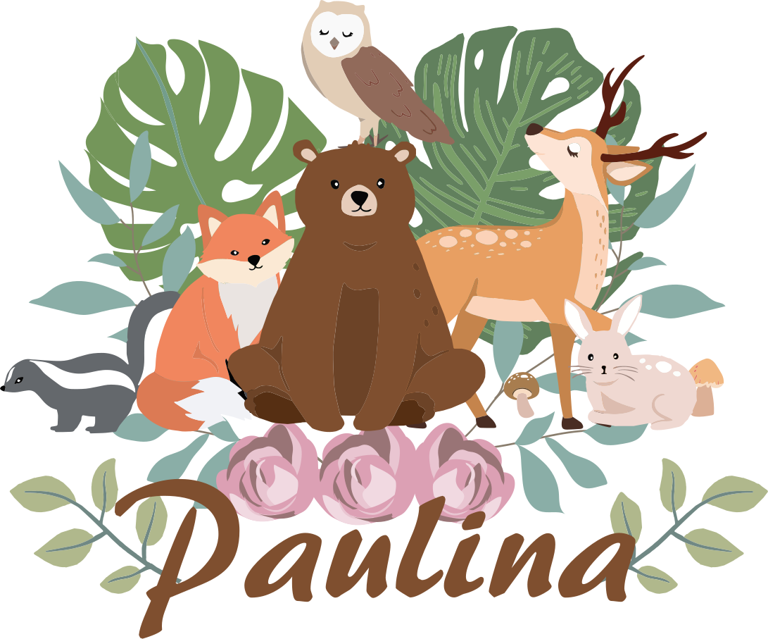 Dieren vinyl tapijt bosdieren verzameling - TenStickers