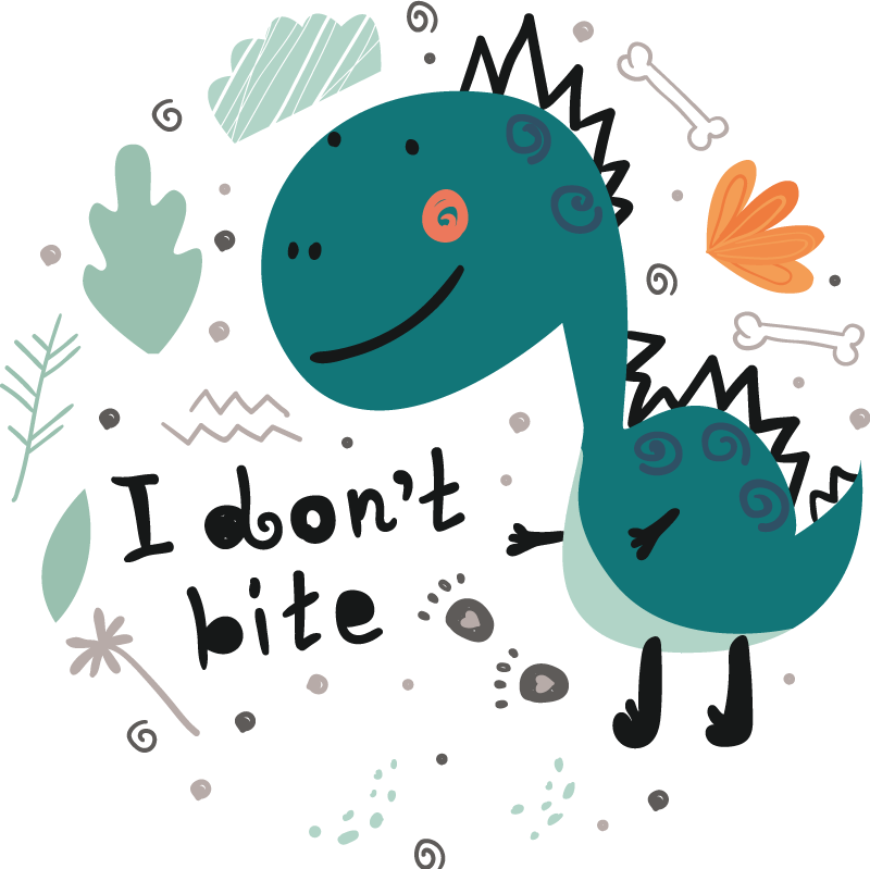Dieren vinyl tapijt vriendelijk cartoon dinosaurussen - TenStickers
