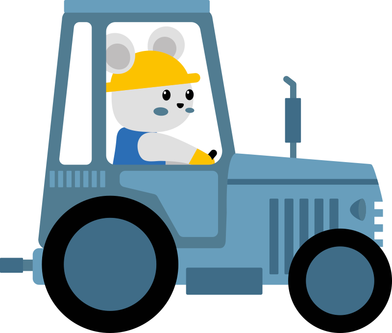 Dieren vinyl tapijt schattige beer boeren - TenStickers