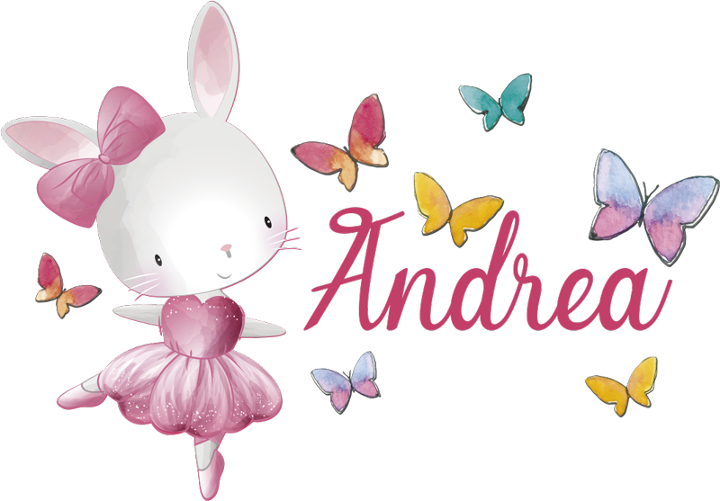 Dieren vinyl tapijt meisje danst ballet - TenStickers
