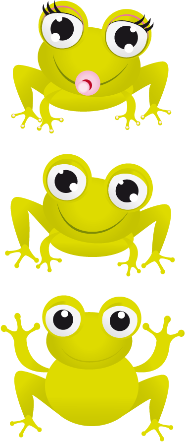 Dieren vinyl tapijt babykikkertjes - TenStickers