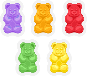 Dieren vinyl tapijt kleurrijke berenvormen - TenStickers