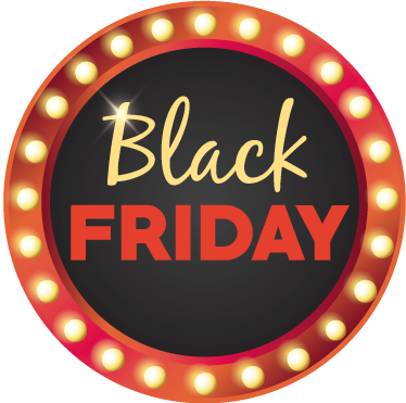 Black friday vinyl tapijt rode ronde promotie - TenStickers